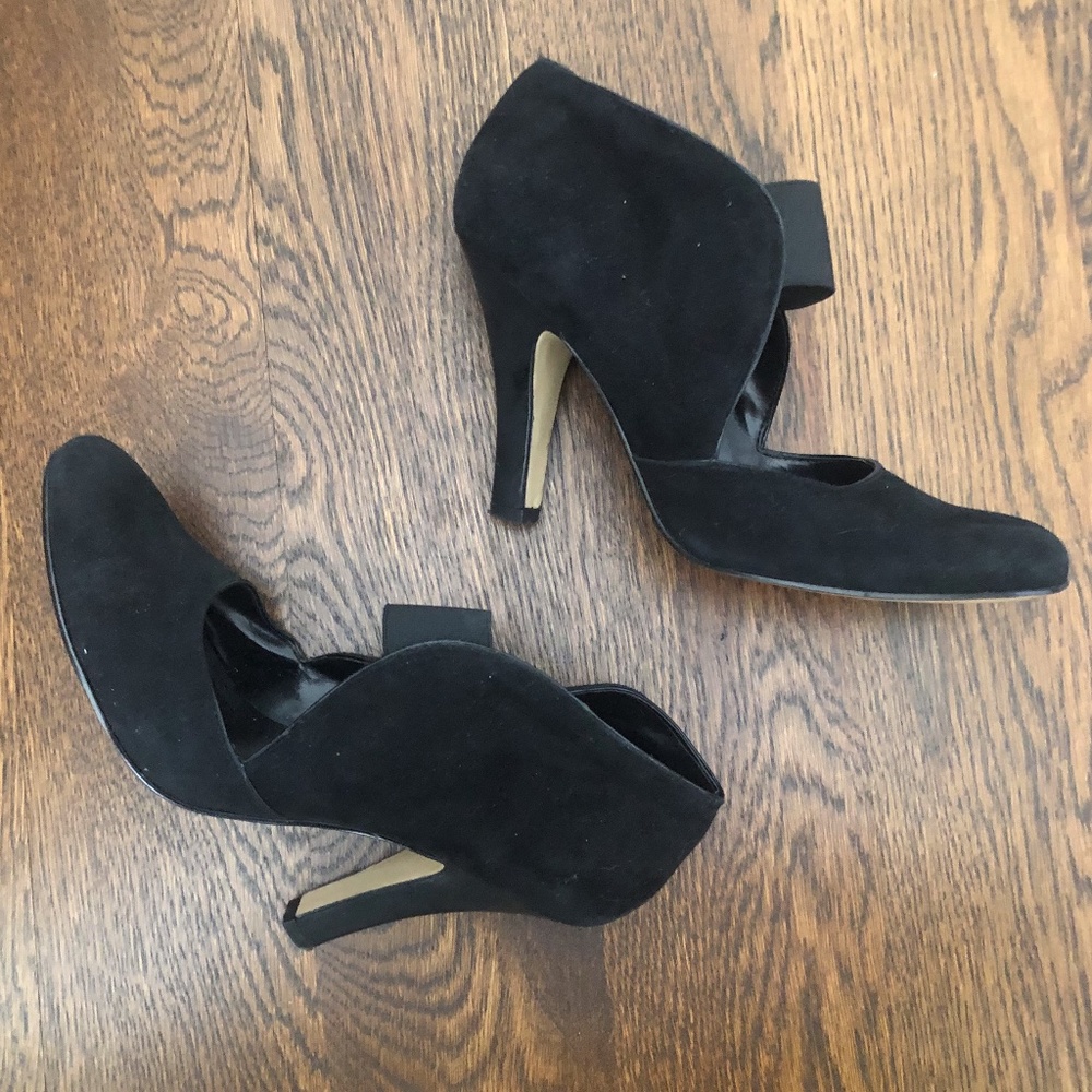 Nine West Suede Black Ankle Booties